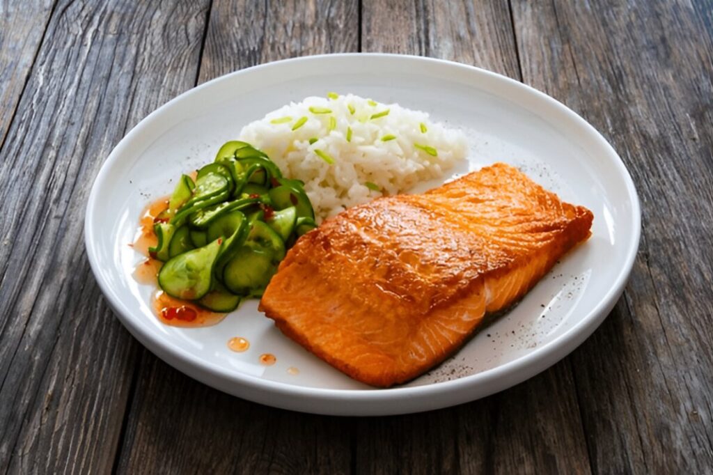 Canned Salmon and Rice Bake