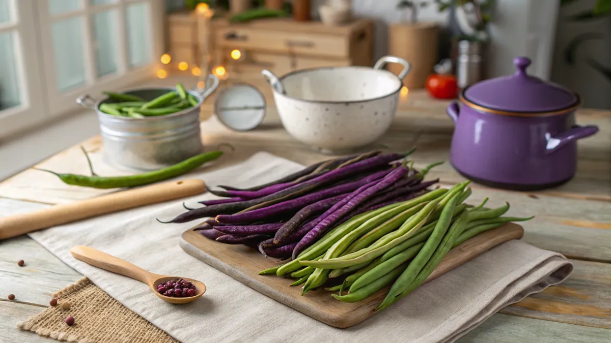 Do purple green beans taste different?