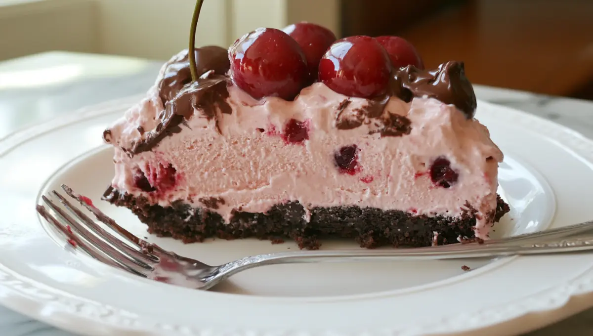 Cherry Chocolate Ice Cream Cake