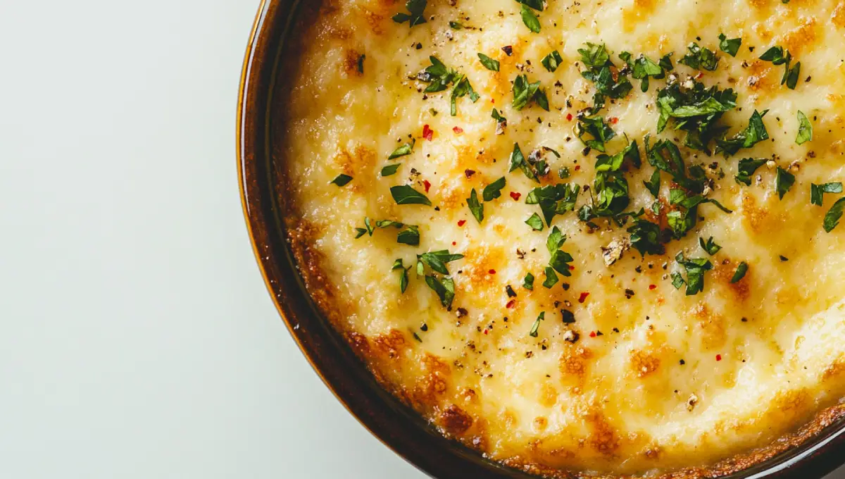 A rich and creamy queso cheese dip in a bowl, topped with fresh cilantro and diced jalapeños, surrounded by crispy tortilla chips.