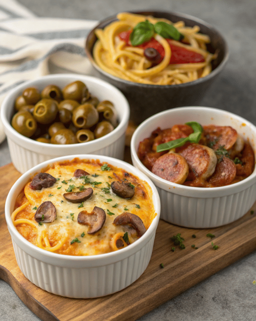 Customized Cheesy Butter Pizza Pasta toppings